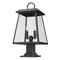 Z-Lite Broughton Outdoor Pier Mounted Fixture, 2-Light, 10.25 In.W x 21.25 In.H, Black/Clear Beveled 521PHMR-533PM-BK - alternate 5